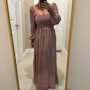 OPT floor length (on me, I’m 5’2”) long sleeves dress